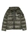 Peuterey Hooded Padded Coat In Green