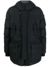 Peuterey Hooded Padded Jacket In Black