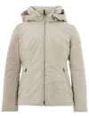 PEUTEREY HOODED QUILTED BEIGE JACKET