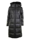 Peuterey Hooded Quilted Coat In Black