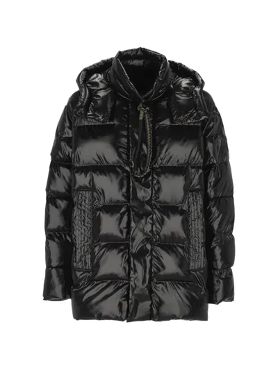Peuterey Hooded Quilted Coat In Black