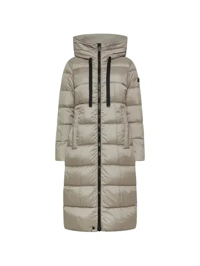 Peuterey Hooded Quilted Coat In Gray