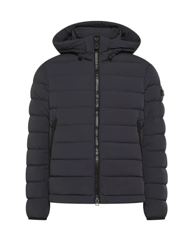 Peuterey Hooded Quilted Puffer Jacket In Blue