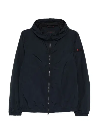 Peuterey Hooded Zip-up Jacket In Blue