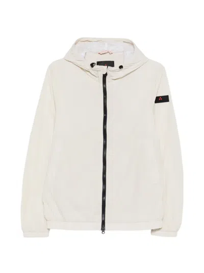 Peuterey Hooded Zip-up Jacket In White