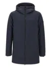 Peuterey Hooded Zip-up Parka In Blue