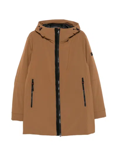 Peuterey Hooded Zip-up Coat In Multi