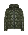 Peuterey Short Lightweight Puffer Jacket With Chevron Quilting In Green