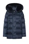 Peuterey Takan Down Jacket In Black In Blue