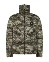 Peuterey Camouflage Puffer Jacket With High Collar In Multi