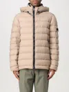 Peuterey Logo-patch Padded Jacket In Beige