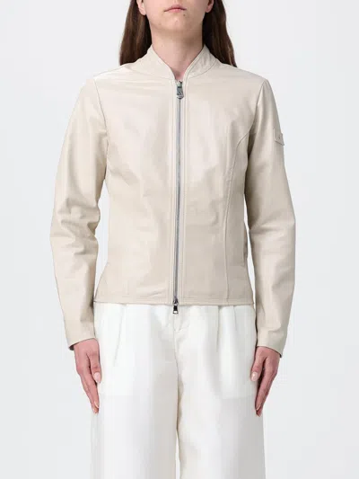 Peuterey Leather Jacket In White