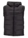 Peuterey Donoma Linear Quilted Hooded Gilet In Black