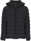 Peuterey Quilted Black Puffer Jacket With Hooded Design In Black