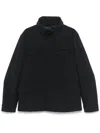 Peuterey Layered Technical Jersey Jacket With Concealed Hood In Black