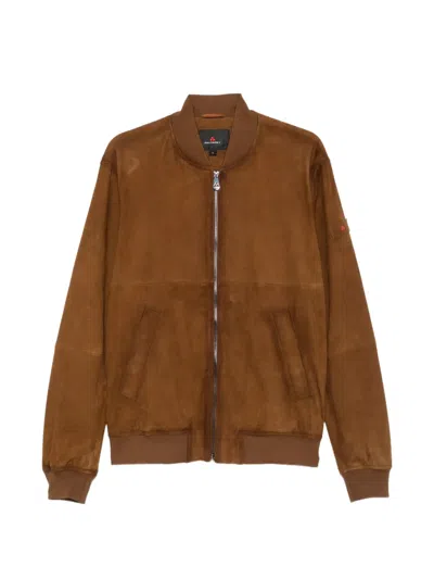 Peuterey Jodie Suede Bomber Jacket In Brown