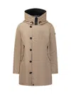 Peuterey Beige Coat With Technical Hood In Beige