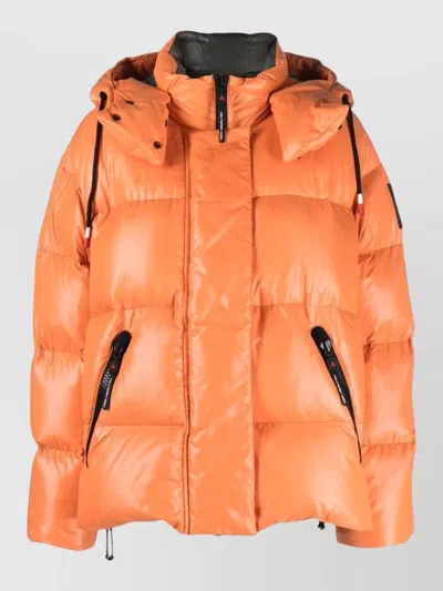 Peuterey Kasha Hooded Down Jacket Quilted Design In Multi