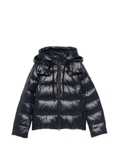 Peuterey Kenid Quilted Hooded Jacket In Blue