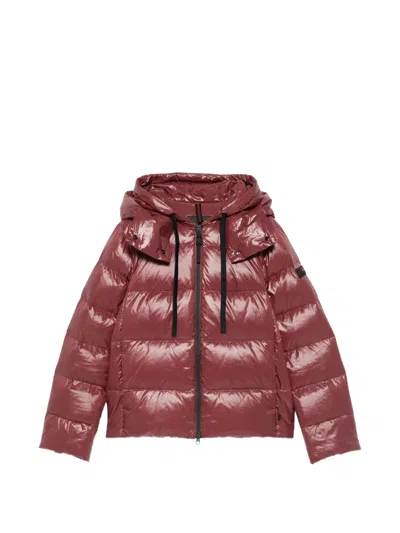 Peuterey Kenid Quilted Hooded Jacket In Red