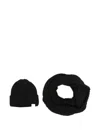 Peuterey Black Ribbed Knit Hat In Black