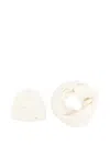 Peuterey Ivory Ribbed Logo Hat Hats In Neutral