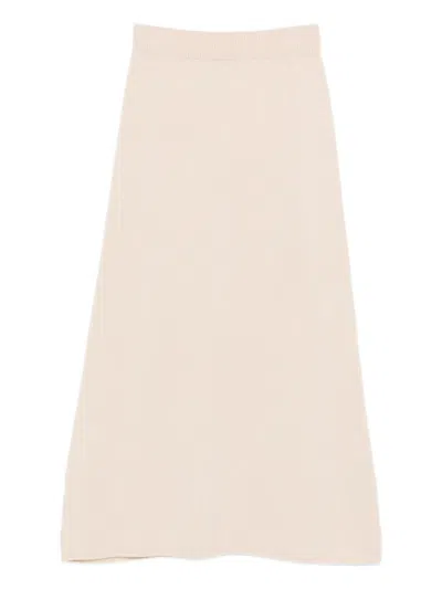 Peuterey Knitted Wool Midi Skirt In Multi