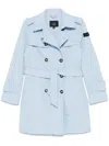 Peuterey Sky Blue Parka With Double-breasted Front In Blue