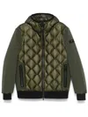 Peuterey Short Green Koons Down Jacket In Green