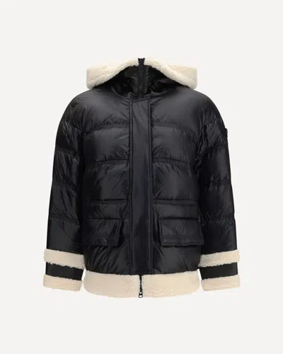 Peuterey Kunto Bg Faux Fur Puffer Jacket In Black