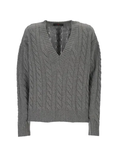 Peuterey Lapierre Cable-knit Sweater In Gray