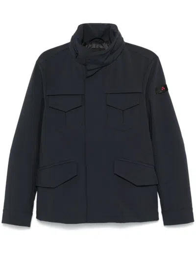 PEUTEREY LAYERED TECHNICAL JERSEY JACKET WITH CONCEALED HOOD