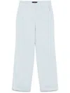 Peuterey Light Blue Cotton Blended Trousers In Blue