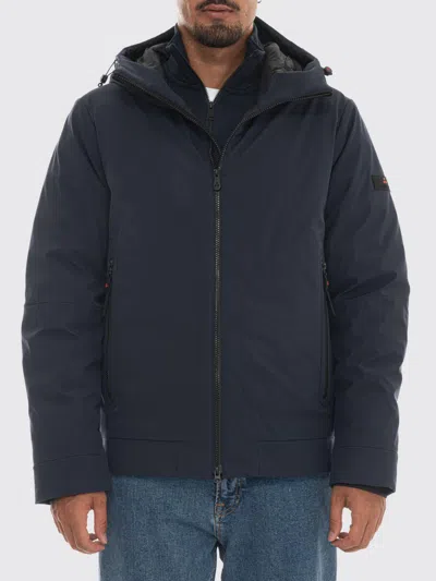 Peuterey Loge Hooded Jacket With Primaloft Padding In Blue