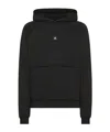 Peuterey Ribbed Knit Hoodie With Polished Finish In Black