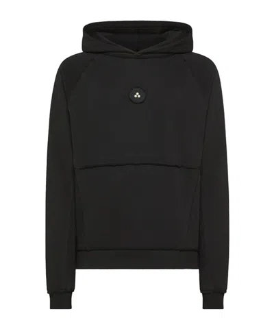 PEUTEREY LOGO-PATCH COTTON HOODIE