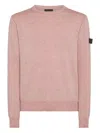 Peuterey Logo-patch Crew-neck Sweater In Pink