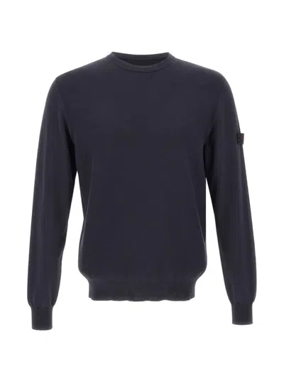 Peuterey Logo-patch Crew-neck Sweatshirt In Blue