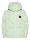 Peuterey Giubbino Puffer Lucido Con Cappuccio Verde In Green