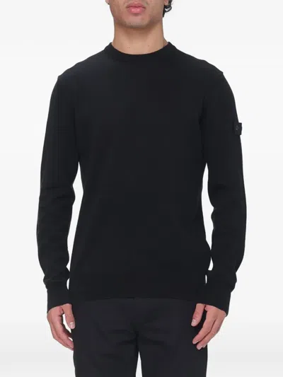 Peuterey Logo-patch Elbow-pad Sweater In Black