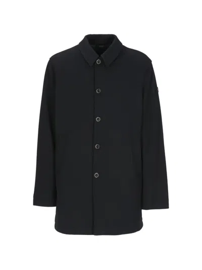 Peuterey Logo-patch Padded Coat In Black