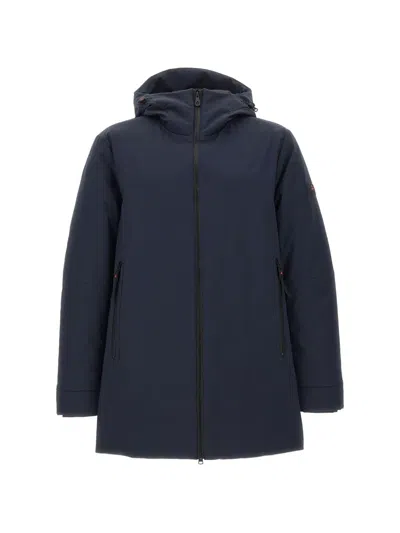 Peuterey Logo-patch Parka In Blue