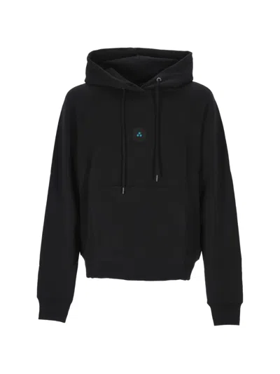 Peuterey Logo-patch Raglan-sleeve Hoodie In Black