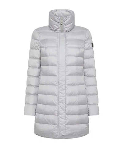 Peuterey Long Down Jacket In Gray
