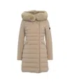 Peuterey Piumino Seriola Pelliccia Sesamo In Brown