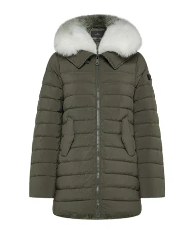 PEUTEREY LONG DOWN JACKET WITH MATCHING COLOUR FUR