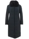 PEUTEREY PEUTEREY CHIC LONG QUILTED COAT WITH FUR WOMEN'S DETAIL