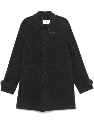 PEUTEREY LONG SINGLE-BREASTED WOOL GUSTAV COAT