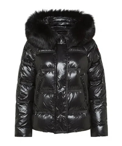 Peuterey Long Sleeve Cotton Coat In Black
