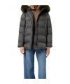 Peuterey Long Sleeve Cotton Coat In Gray